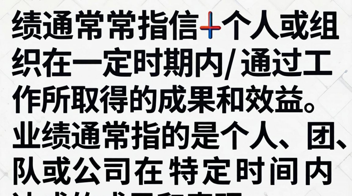 业绩的定义是什么?含义与标准解析