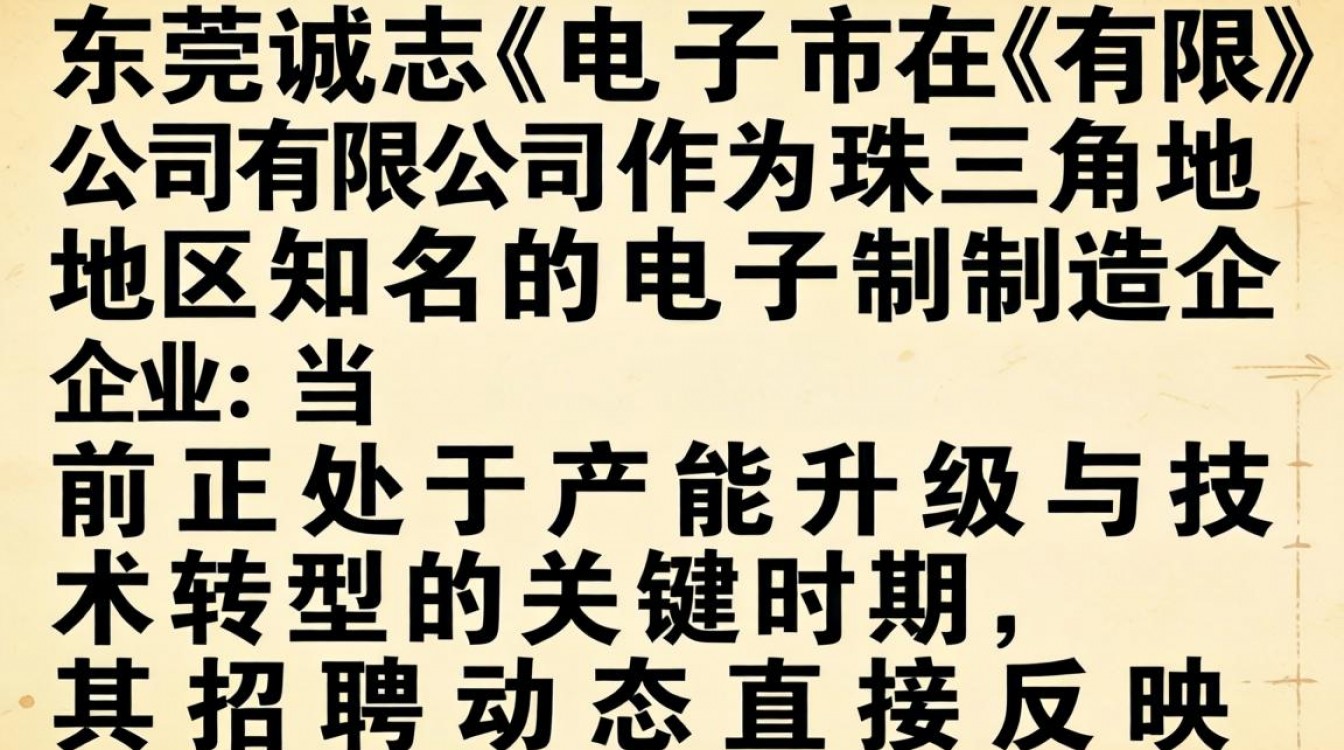 东莞诚志电子 招聘