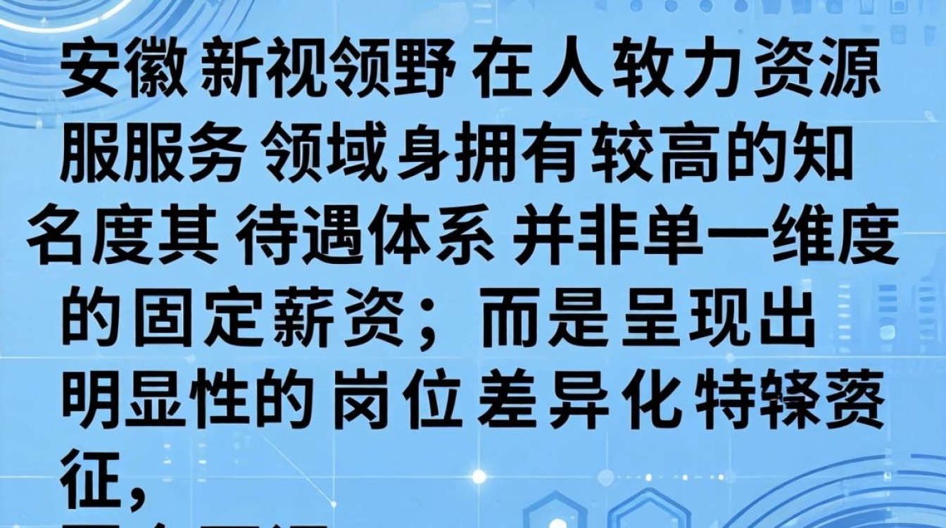安徽新视野待遇怎么样？员工真实工资福利揭秘-图1