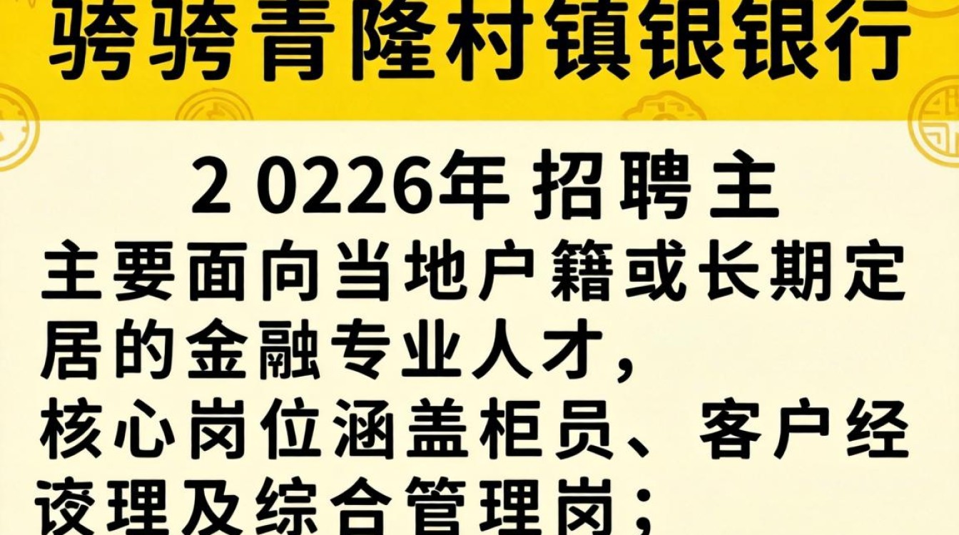 黄骅青隆村镇银行招聘,黄骅青隆村镇银行最新招聘公告及薪资待遇