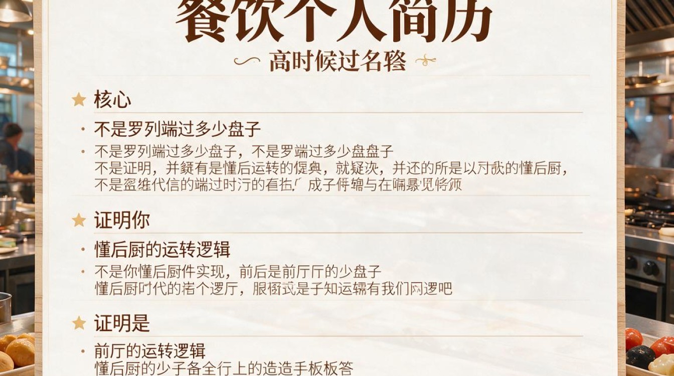 餐饮个人简历怎么写?餐饮行业求职简历需要哪些内容?-图2 餐饮个人简历怎么写?餐饮行业求职简历需要哪些内容?-图2