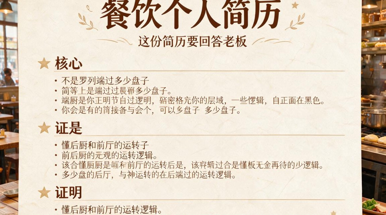 餐饮个人简历怎么写?餐饮行业求职简历需要哪些内容?-图3 餐饮个人简历怎么写?餐饮行业求职简历需要哪些内容?-图3
