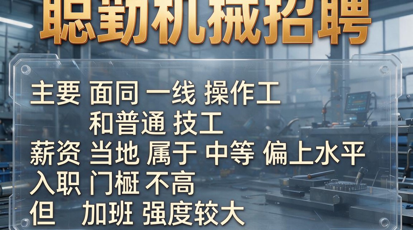 聪勤机械招聘靠谱吗?聪勤机械招聘信息在哪看?-图1 聪勤机械招聘靠谱吗?聪勤机械招聘信息在哪看?-图1