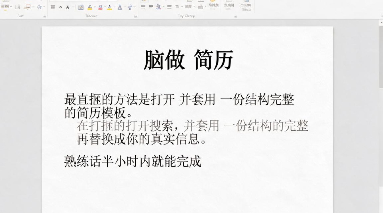 电脑怎么做简历