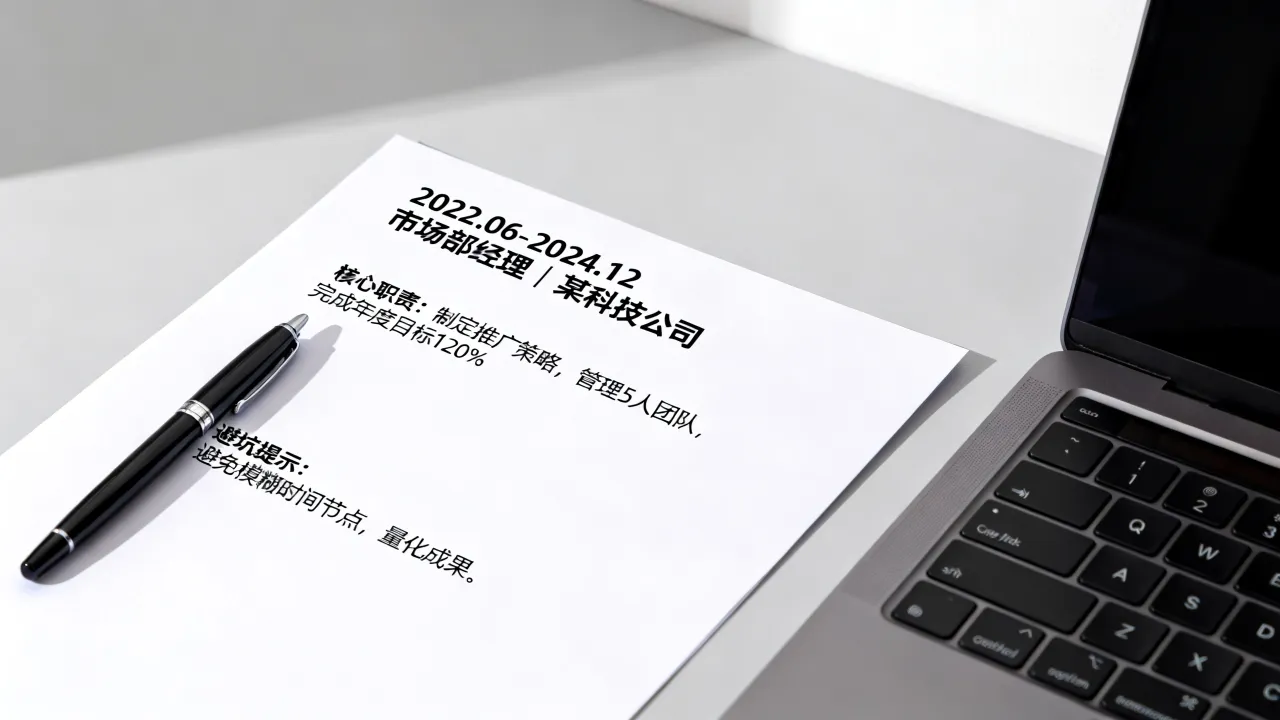 工作经历怎么写，简历工作经历填写范本与技巧，哪些坑不能踩？-图1