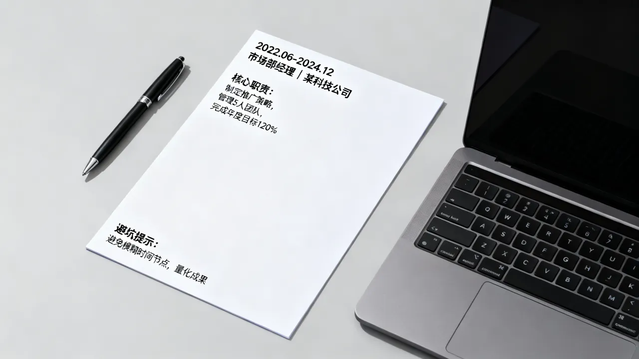 工作经历怎么写，简历工作经历填写范本与技巧，哪些坑不能踩？-图2