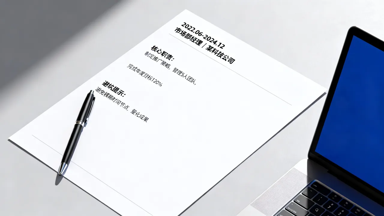 工作经历怎么写，简历工作经历填写范本与技巧，哪些坑不能踩？-图3