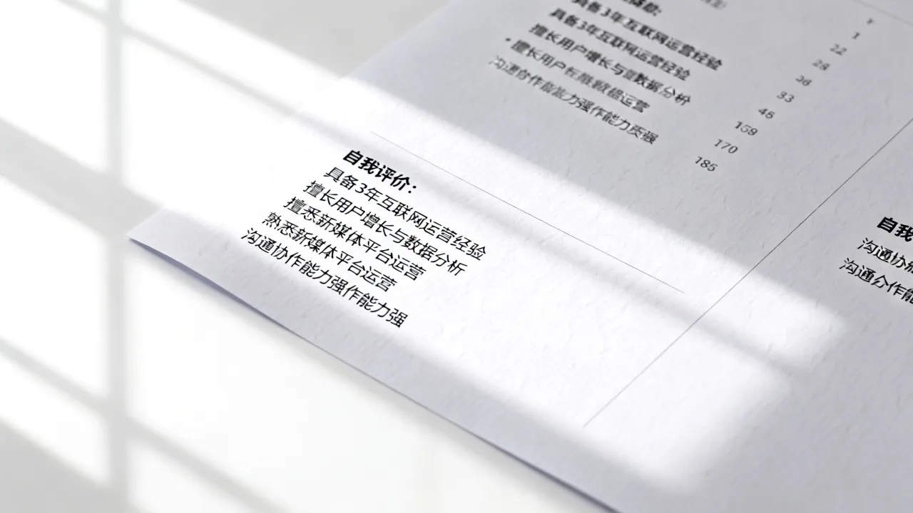 应聘简历怎么写,个人简历的自我评价怎么写?