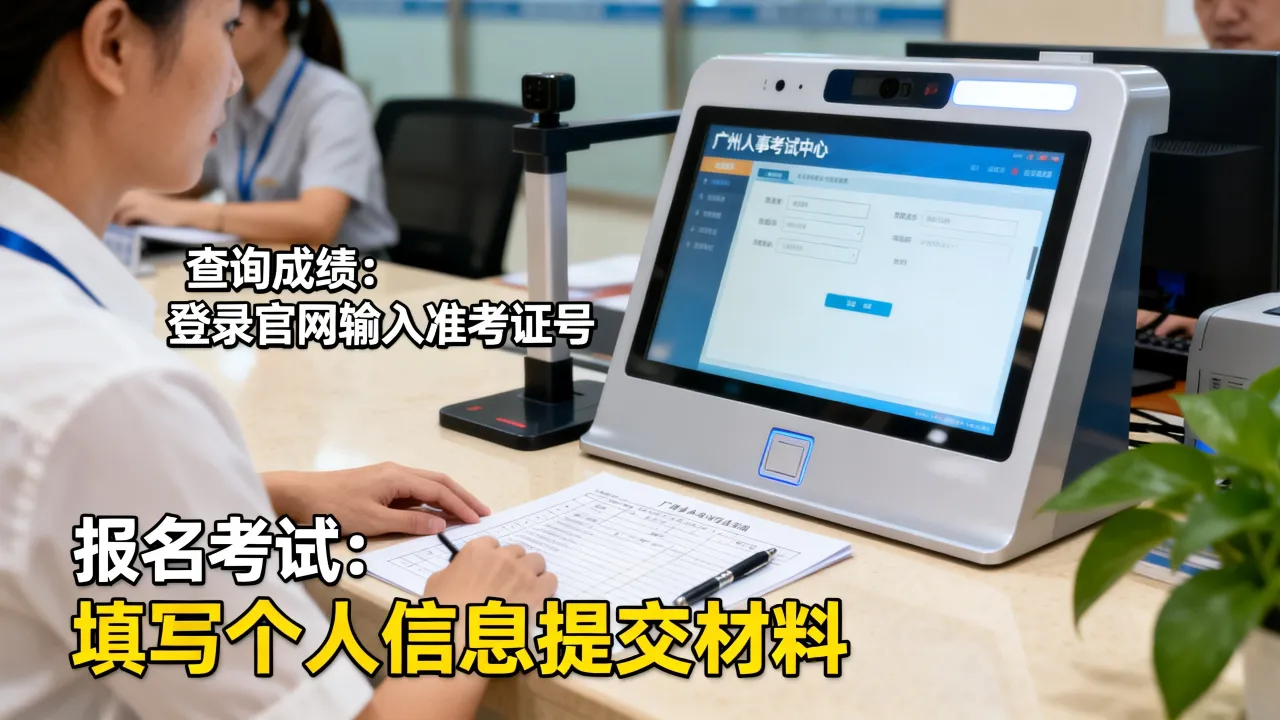 广州人事考试中心在哪?怎么查询成绩,怎么报名考试