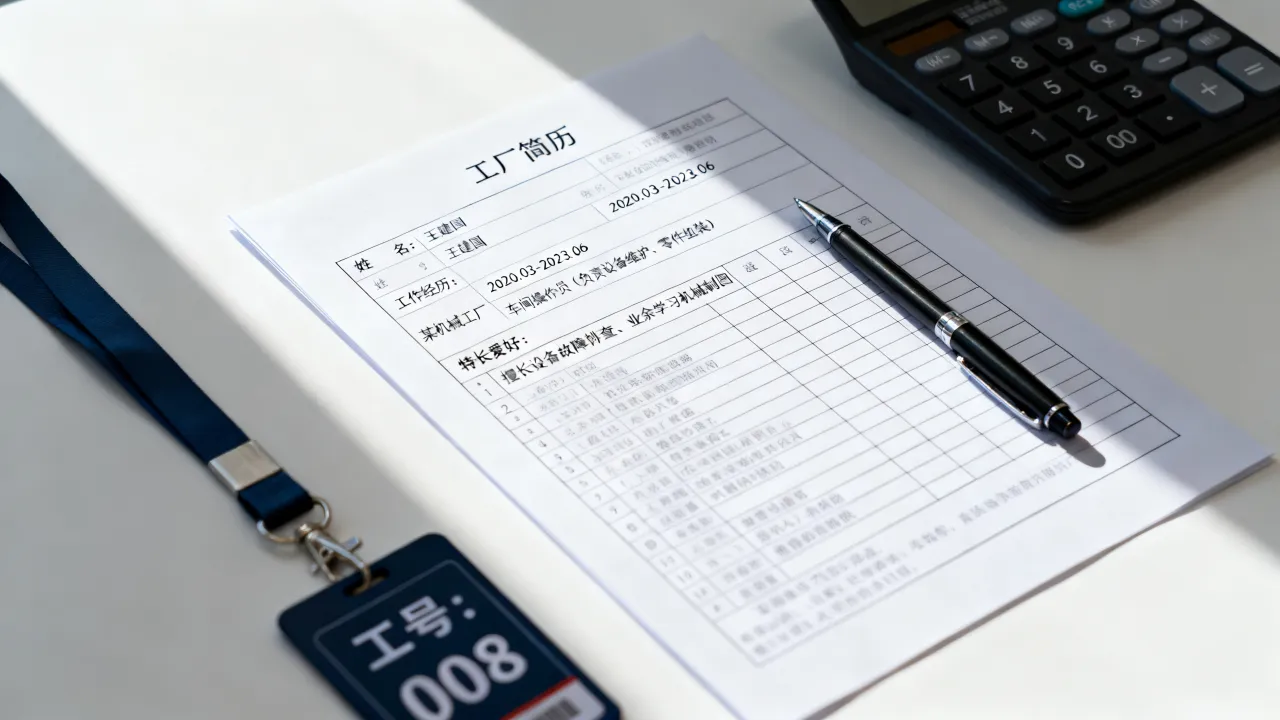 工厂简历表怎么填写,工作经历和特长爱好填写技巧?-图1 工厂简历表怎么填写,工作经历和特长爱好填写技巧?-图1