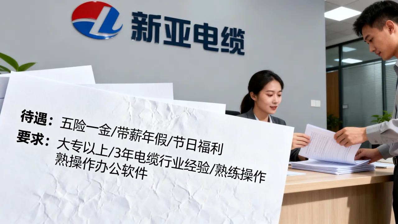 清远新亚电缆招聘待遇怎么样?入职要求有哪些?-图1 清远新亚电缆招聘待遇怎么样?入职要求有哪些?-图1