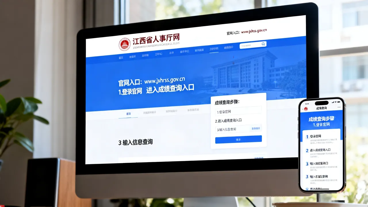 江西省人事厅网官网入口在哪里，江西省人事厅网怎么查成绩-图1