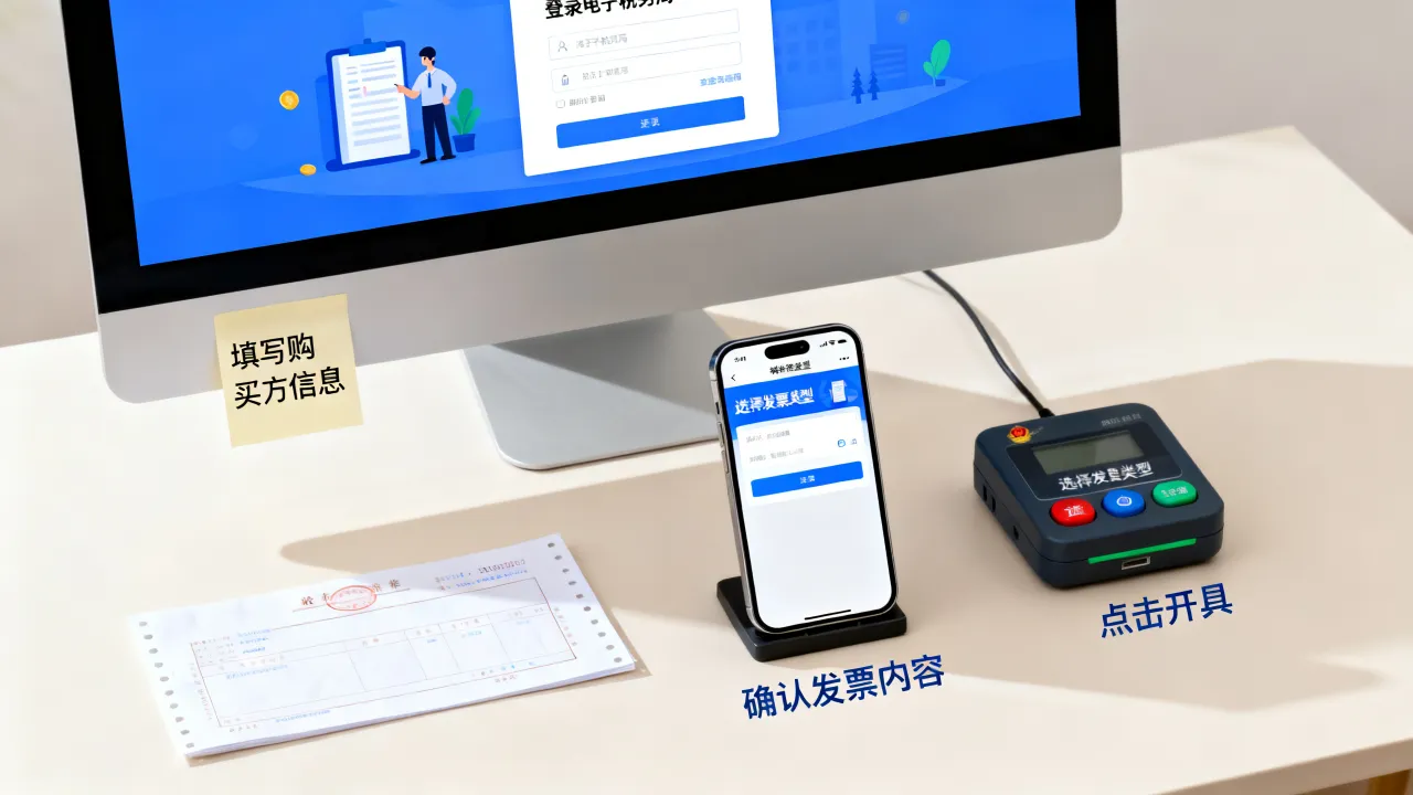 如何打发票，增值税普通发票网上开具步骤？-图1